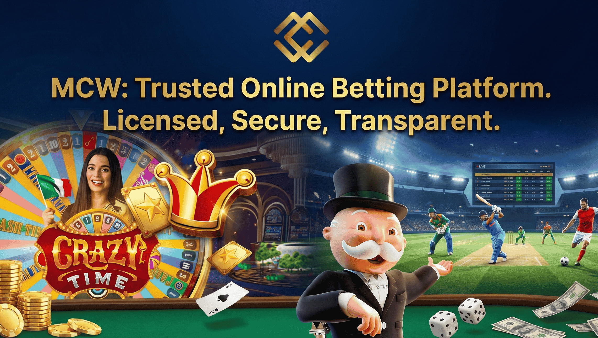 MCW Mega Casino World Gaming Platforms 2026 - Live Sports Betting, Casino Games, Slot Machines, Cricket & Football Betting in Bangladesh
